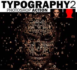 极品PS动作－文本散离：Typography 2 Photoshop Action